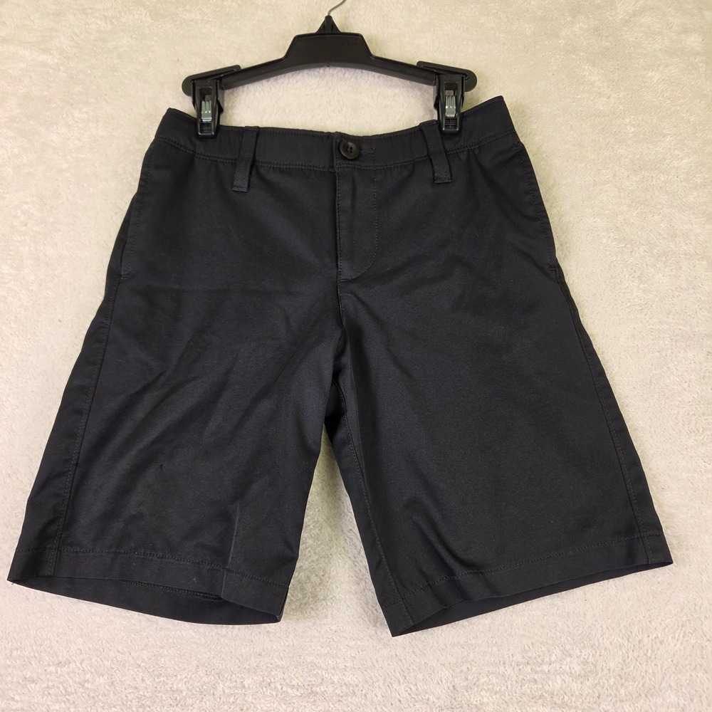 Under Armour Boys Black Performance Golf Shorts Loose Fit Size 8